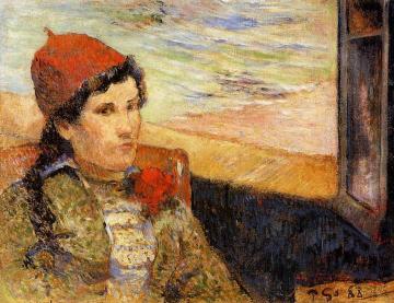 Young Woman at a Window Artwork by Paul Gauguin