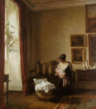 Motherhood Artwork by Carl Vilhelm Holsoe