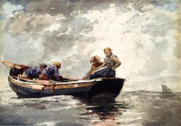 Fisher Folk in Dory Artwork by Winslow Homer