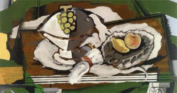 Fruit Dish and Fruit Basket Artwork by Georges Braque