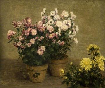 Chrysanthemums Artwork by Henri Fantin-Latour