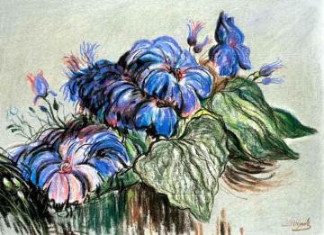 Exotic Flowers Artwork by Leon Jan Wyczolkowski