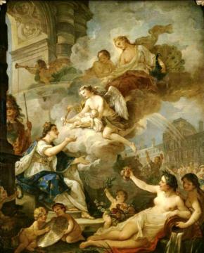 Allegory on Birth of Marie-Zéphyrine of France in 1750 Artwork by Charles-Joseph Natoire