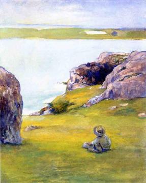 Study at Brenton's Cove, Newport, Looking towards Fort Adams Artwork by John La Farge