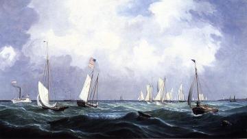 New York Yacht Club Regatta Artwork by Fitz Hugh Lane