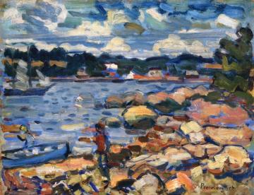 Brooksville, Maine (River & Rocks) Artwork by Maurice Prendergast