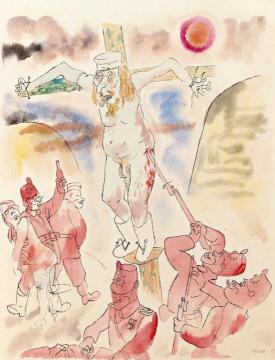 Christ on the Cross Artwork by George Grosz