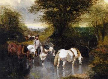 At the Ford Artwork by John Frederick Herring, Sr