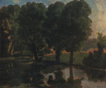 Village by the Water Artwork by Nikolai Krymov