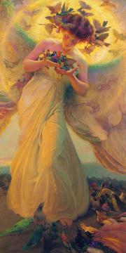 The Angel of the Birds Artwork by Franz Dvorak