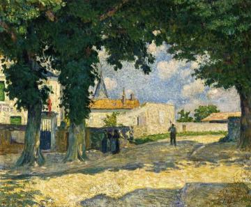 A Square in Monterain Artwork by Henri Lebasque
