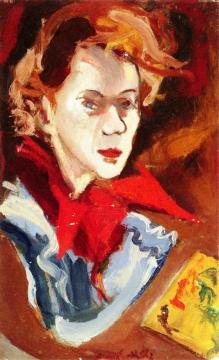 Portrait of Sally Ryan Artwork by Mané-Katz