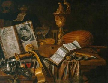 Still Life with a Volume of Wither's 'Emblemes' Artwork by Edwart Collier