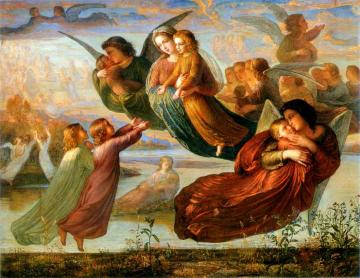 Poem of the Soul 05, Souvenir du ciel Artwork by Louis Janmot