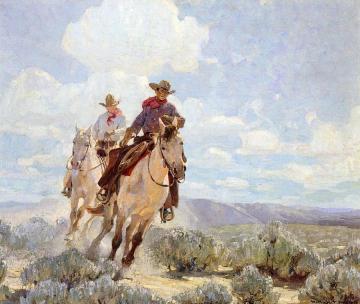 Riding The Range Artwork by William Herbert Dunton