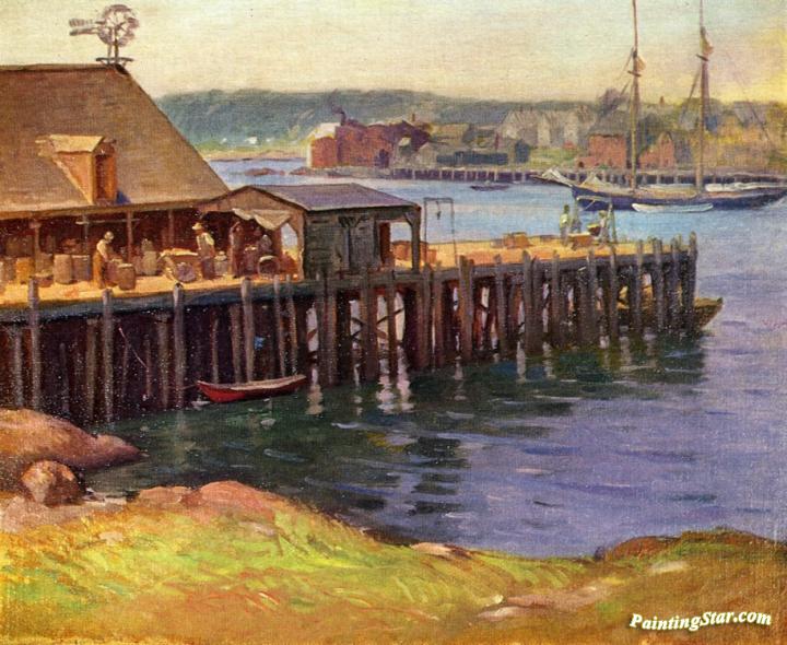 Dock Workers, Gloucester Artwork by Frank Duveneck