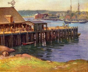 Dock Workers, Gloucester Artwork by Frank Duveneck