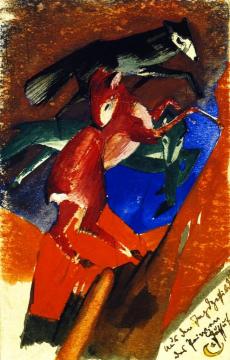 From the Hunting Fields of Prince Jussuff Artwork by Franz Marc