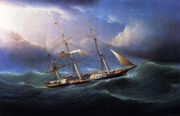 Clipper in a Gale Artwork by James E. Buttersworth