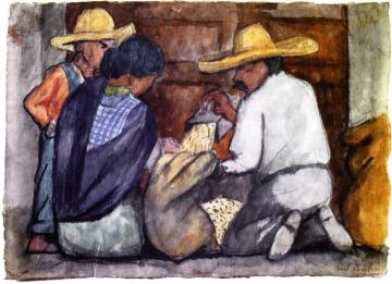 Grain Collectors Artwork by Diego Rivera
