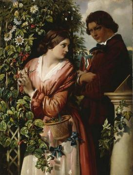 A Bower With Passion Flowers Artwork by Daniel Maclise