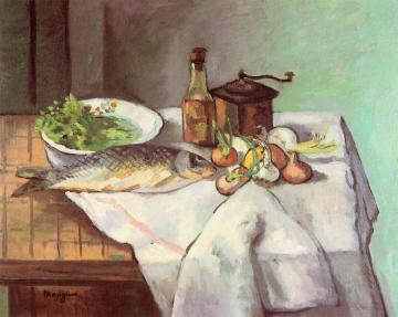 A Carp And A Mill At The Café Artwork by Henri Manguin