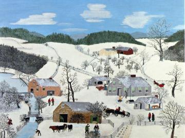 The Old Oaken Bucket, The Last Artwork by Anna Mary Robertson Grandma Moses