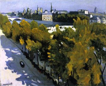 Louvre Embankment and the New Bridge Artwork by Albert Marquet