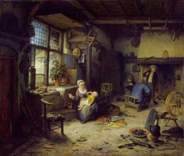 Interior with Peasants Artwork by Adriaen van Ostade