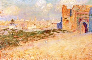 The Entrance to Monsour el Hay at Meknes, Marocco Artwork by Theo van Rysselberghe