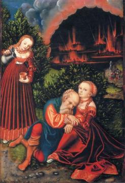 Lot and His Daughters Artwork by Lucas Cranach the Elder