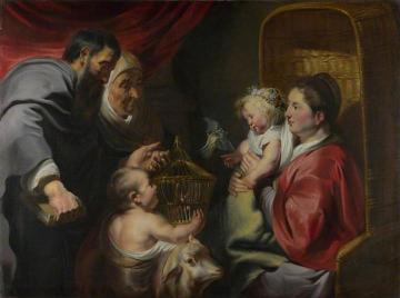 The Virgin And Child With Saints Zacharias, Elizabeth And John The Baptist Artwork by Jacob Jordaens