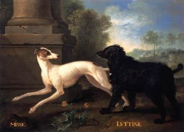 Misse And Luttine Artwork by Jean-Baptiste Oudry
