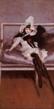 Portrait of Giovinetta Errazuriz Artwork by Giovanni Boldini