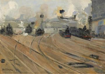 The Station of St. Lazare Artwork by Louis Abel-Truchet