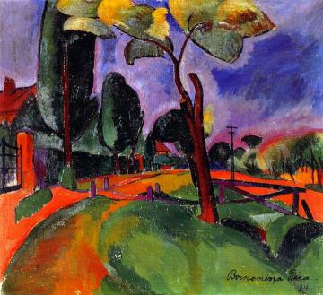 View Of The Village Artwork by Géza Bornemisza