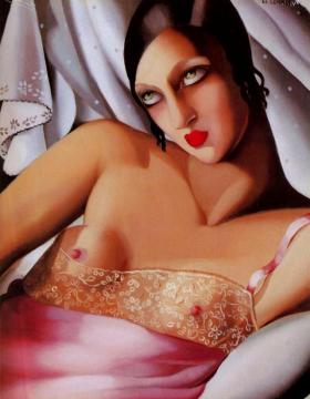 The Pink Shirt Artwork by Tamara De Lempicka
