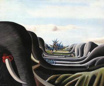 Elefant Cemetery Artwork by Oscar Dominguez