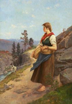 The Shepherdess Artwork by Axel Hjalmar Ender