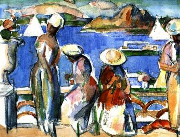 La Terrasse, Dinard Artwork by John Duncan Fergusson