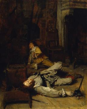 The End of the Game of Card Artwork by Jean Louis Ernest Meissonier