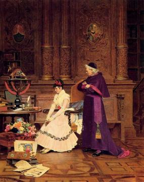 The Reprimand Artwork by Jehan Georges Vibert