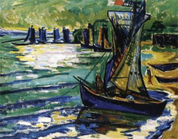 Midday on a Lagoon Artwork by Hermann Max Pechstein