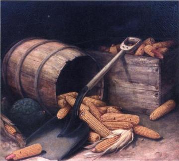 Barrel And Box Of Corn With Scoup Artwork by Alfred Montgomery