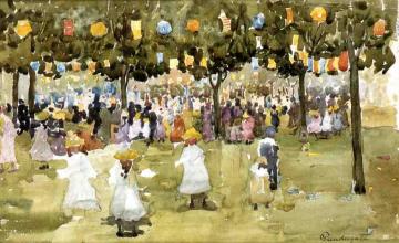 Central Park, New York City, July 4th Artwork by Maurice Prendergast
