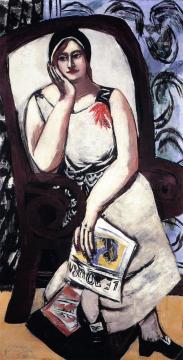 Portrait of Minna Beckmann-Tube Artwork by Max Beckmann