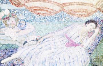 Under the Awning Artwork by Frederick Carl Frieseke
