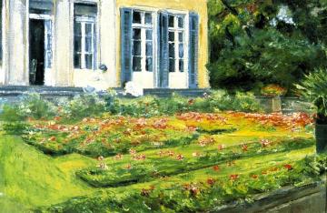 The Flower Terrace In The Wannsee Garden, Facing Northwest Artwork by Max Liebermann