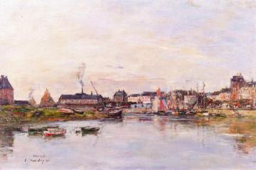 Trouville, the Port Artwork by Eugène-Louis Boudin