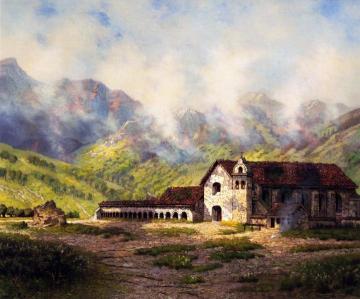 Mission Santa Inés (in 1875) Artwork by Edwin Deakin